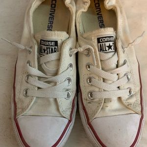 White half converse with no tie laces!